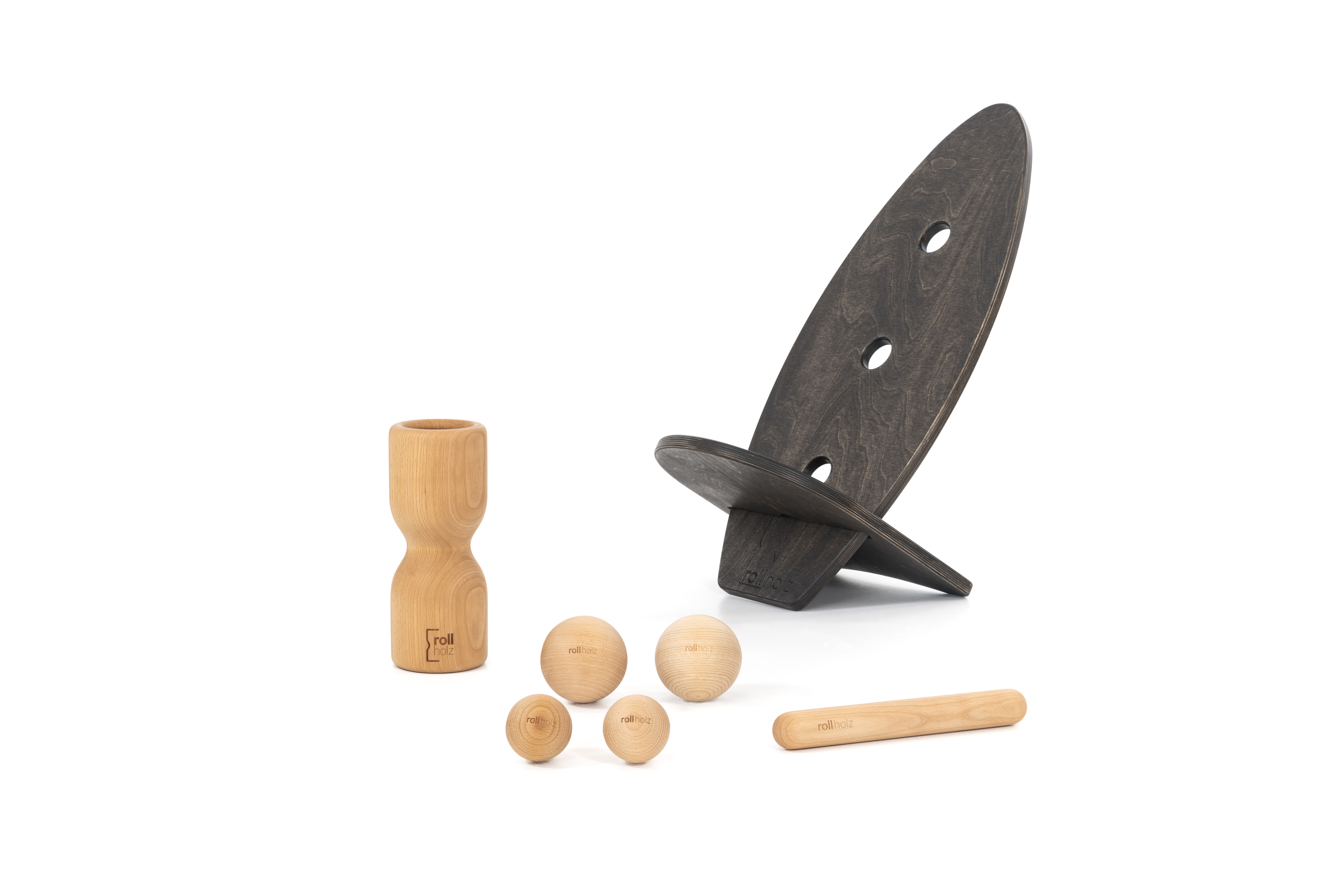 Rollbrett set buche schwarz gr