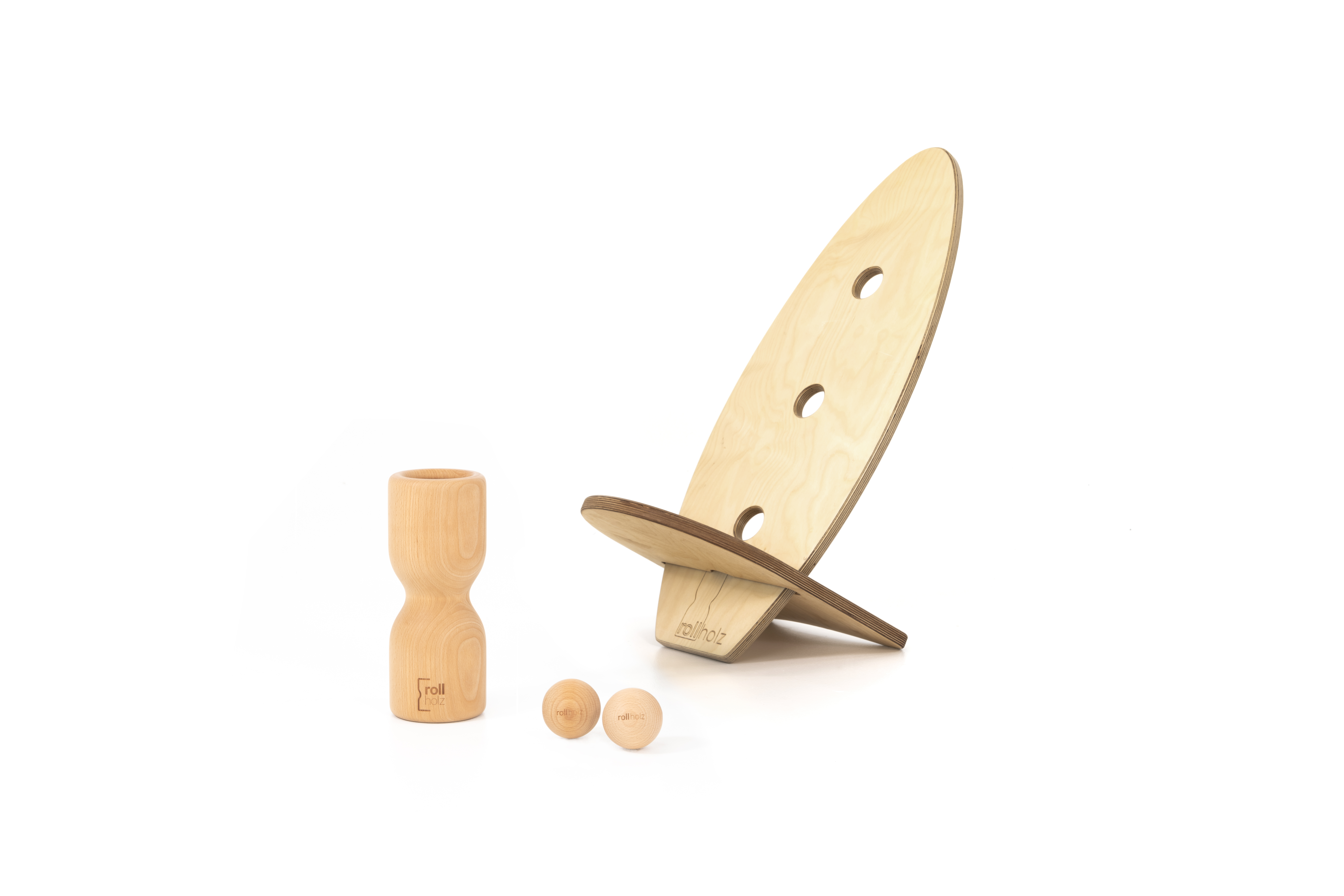 Rollbrett set buche hell kl