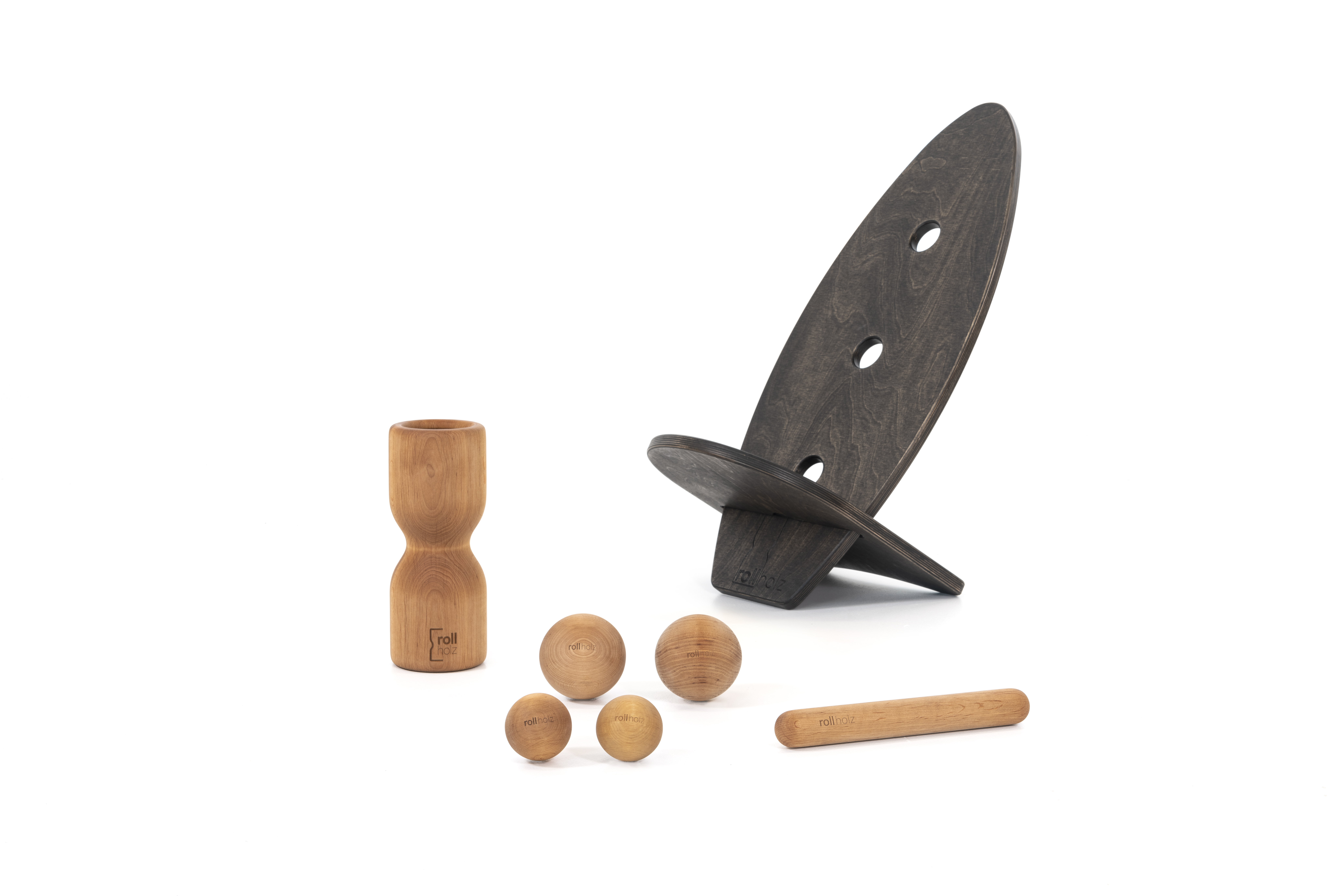 Rollbrett set erle schwarz gr