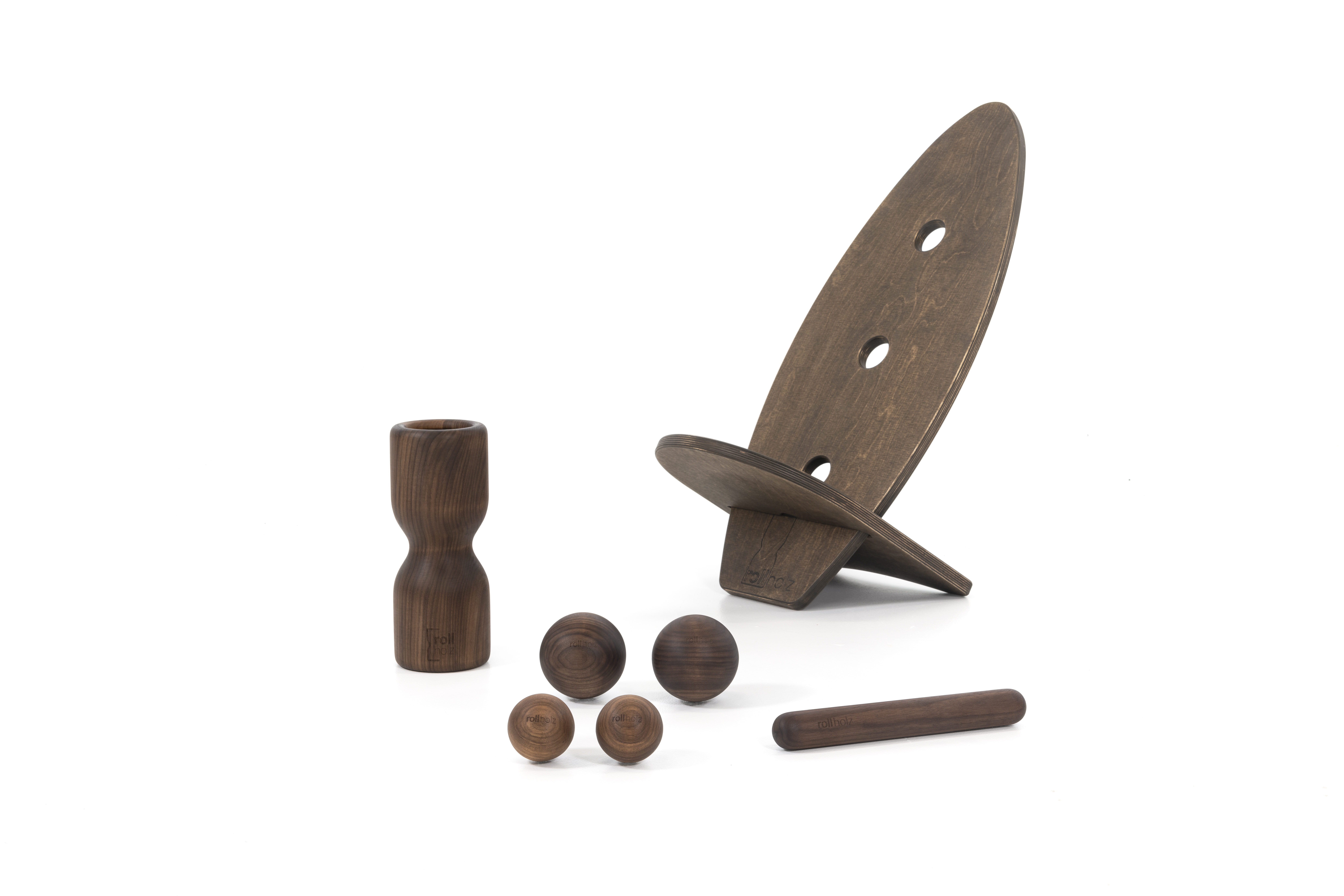 Rollbrett set walnuss dunkel gr